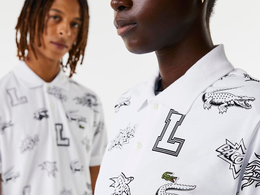 POLO LACOSTE REGULAR FIT PRINT ORGANIC COTTON PIQUE