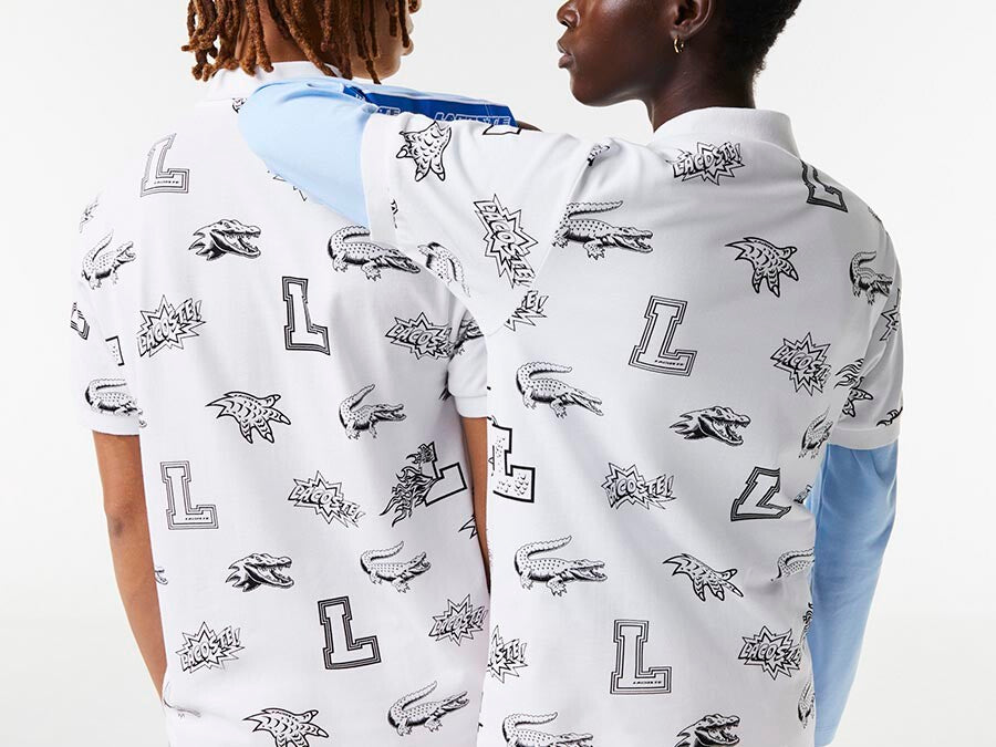 POLO LACOSTE REGULAR FIT PRINT ORGANIC COTTON PIQUE