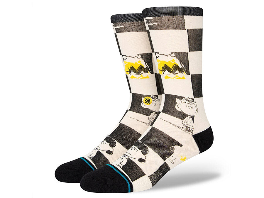 CALCETINES STANCE CHECKED BLACK