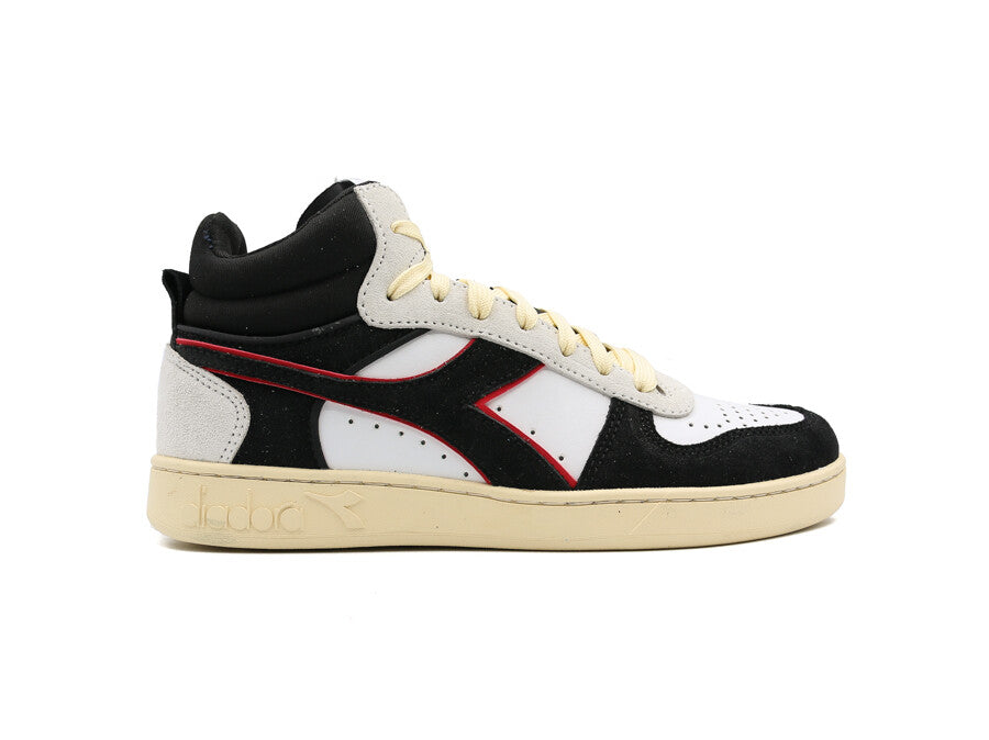 DIADORA MAGIC BASKET DEMI CUT SUEDE LEATHER WHITE