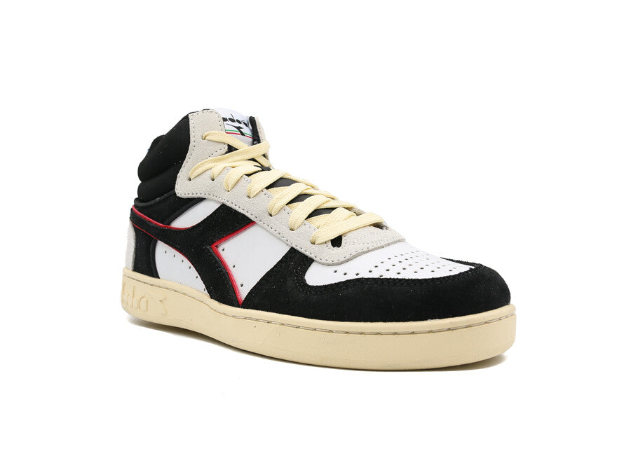 DIADORA MAGIC BASKET DEMI CUT SUEDE LEATHER WHITE