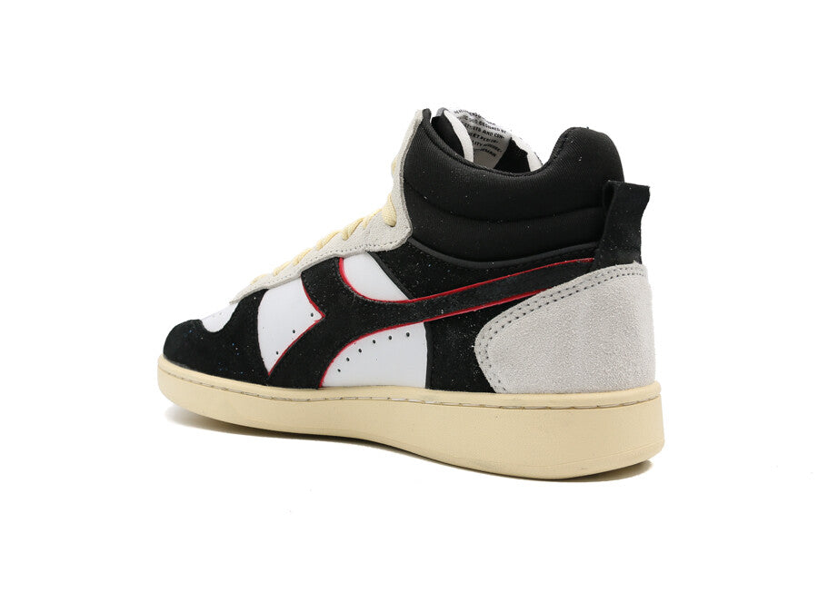 DIADORA MAGIC BASKET DEMI CUT SUEDE LEATHER WHITE