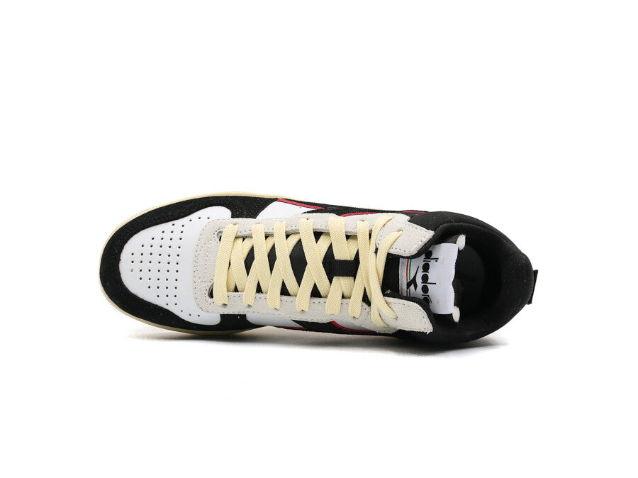 DIADORA MAGIC BASKET DEMI CUT SUEDE LEATHER WHITE