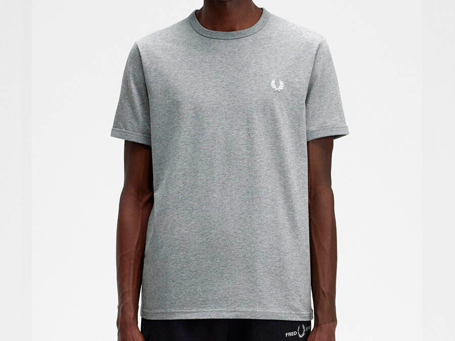 CAMISETA FRED PERRY RINGER GREY