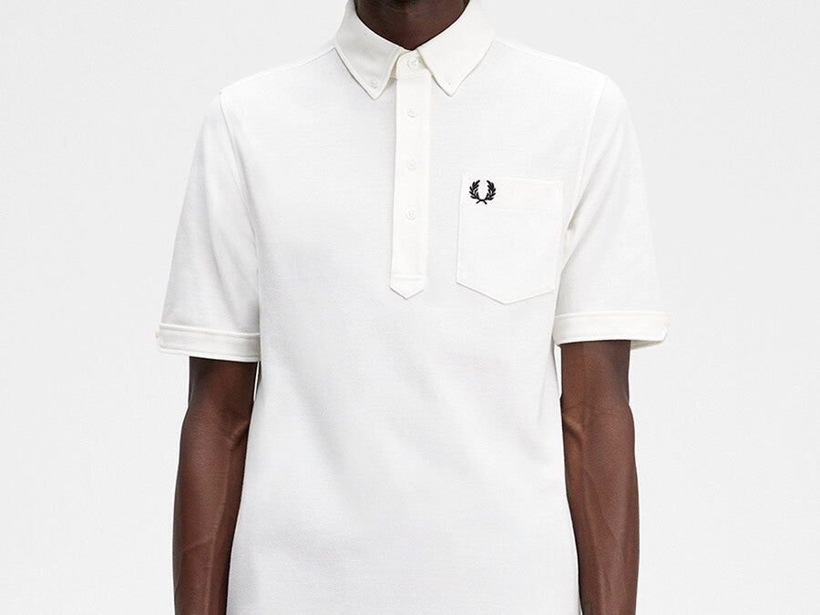 POLO FRED PERRY BUTTON DOWN COLLAR WHITE