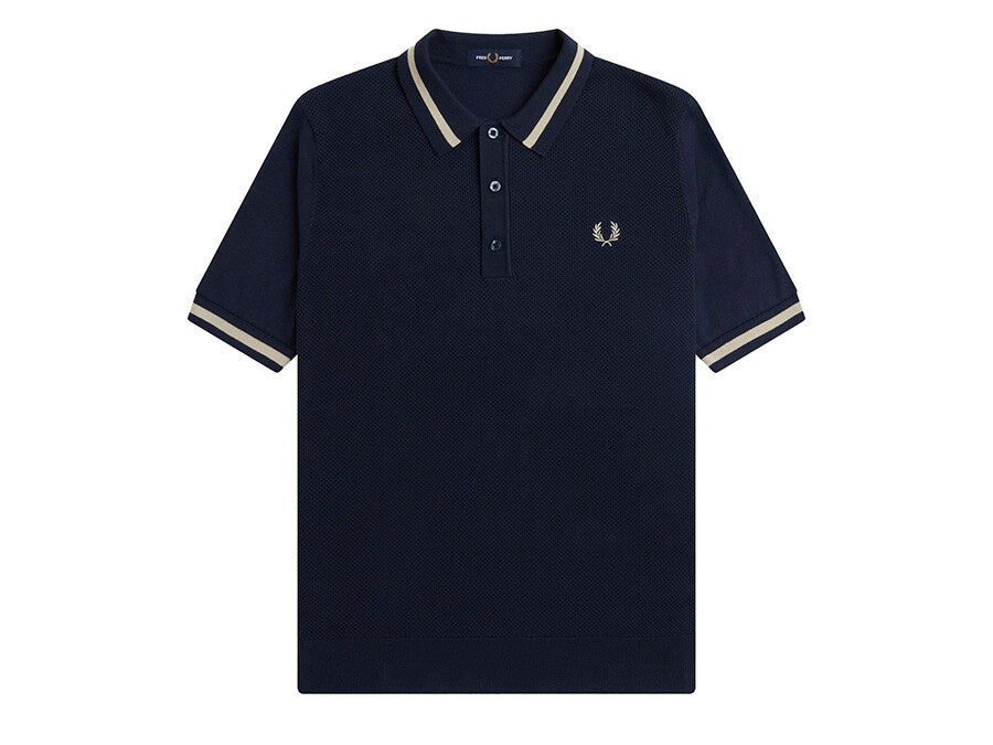 POLO FRED PERRY TEXTURED FRONT KNITTED