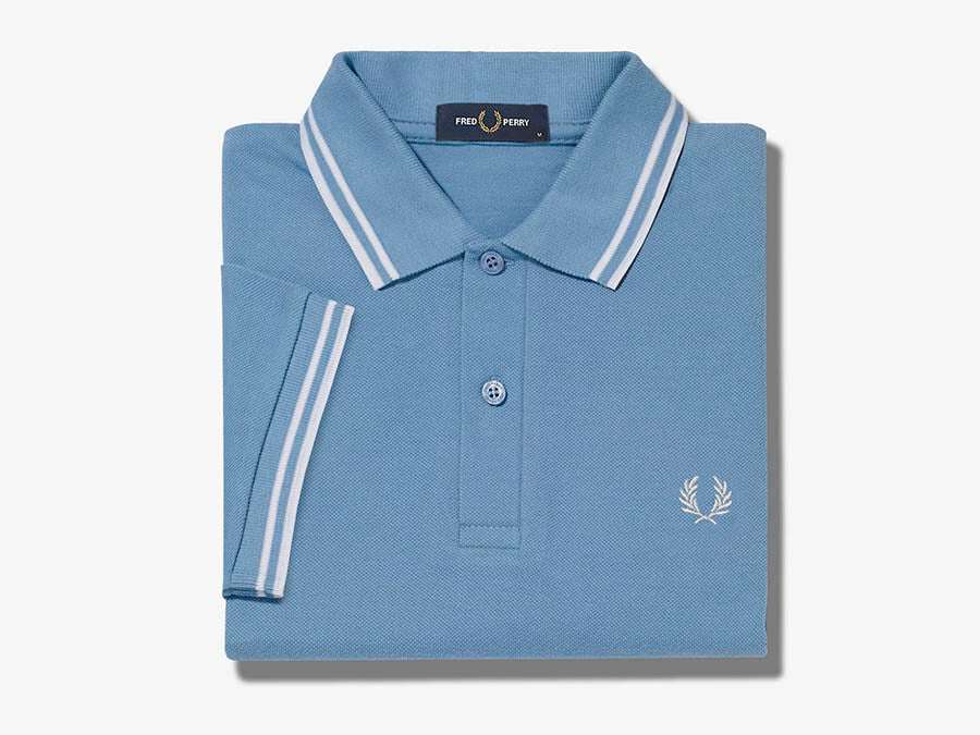 POLO FRED PERRY TWIN TIPPED BLUE