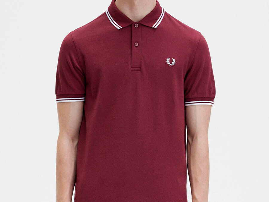 POLO FRED PERRY TWIN TIPPED BURGUNDY