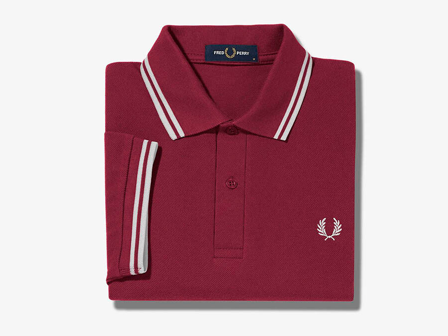 POLO FRED PERRY TWIN TIPPED BURGUNDY