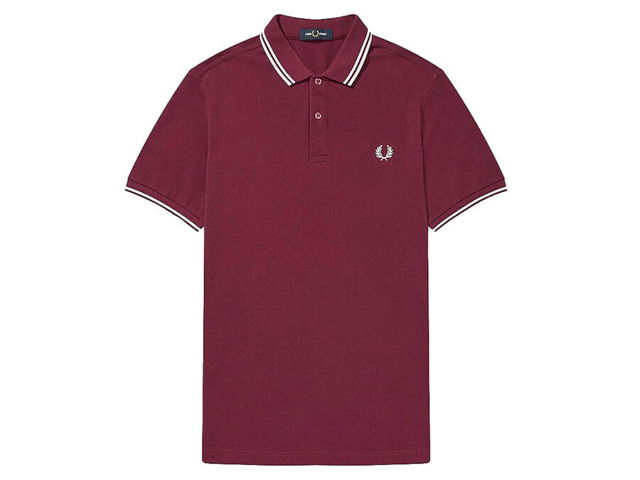 POLO FRED PERRY TWIN TIPPED BURGUNDY