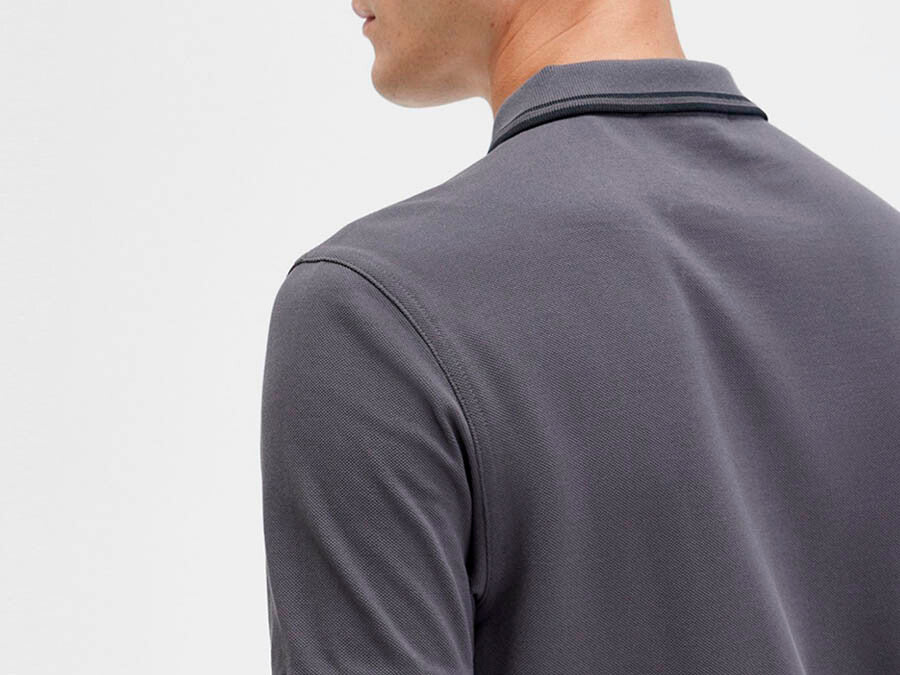 POLO FRED PERRY TWIN TIPPED CHARCOAL