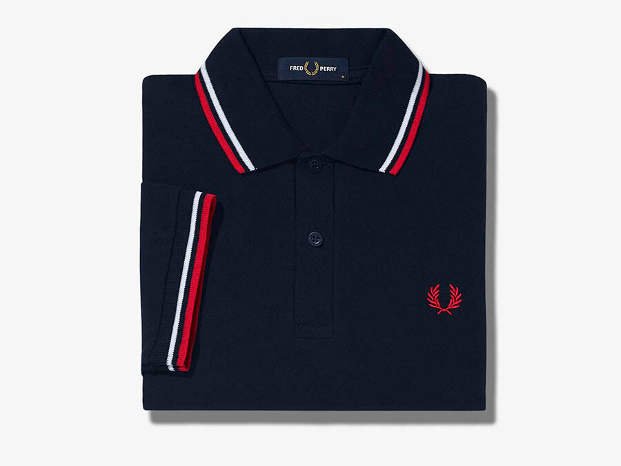 POLO FRED PERRY TWIN TIPPED NAVY RED