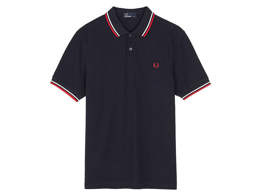 POLO FRED PERRY TWIN TIPPED NAVY RED