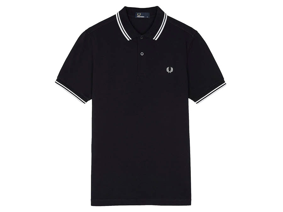POLO FRED PERRY TWIN TIPPED NAVY WHITE