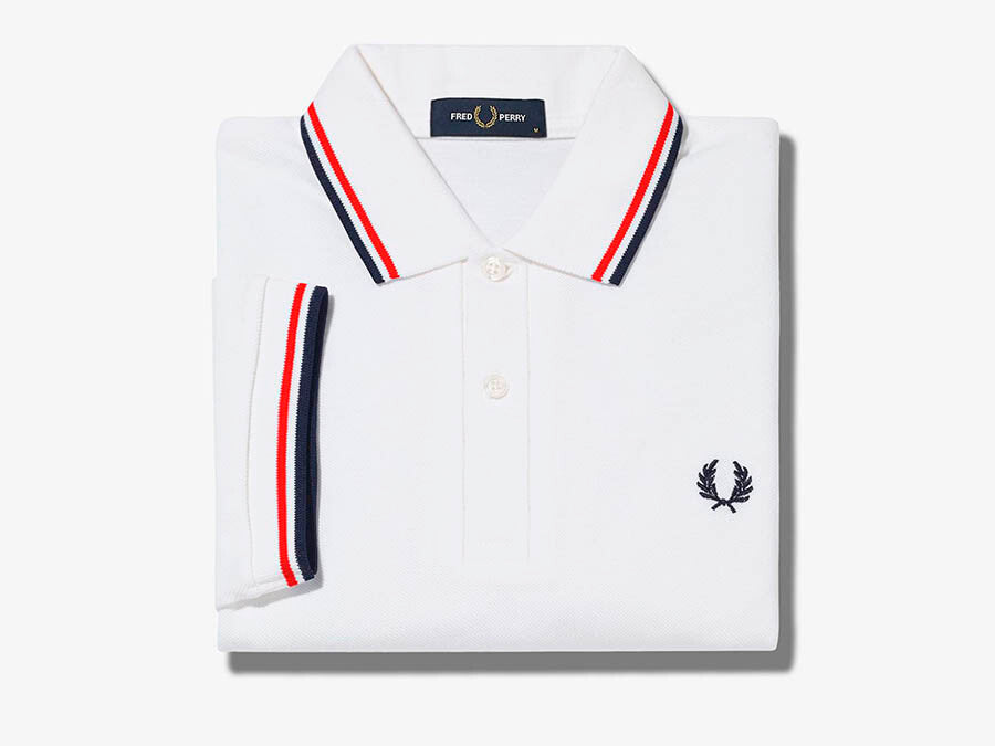 POLO FRED PERRY TWIN TIPPED WHITE
