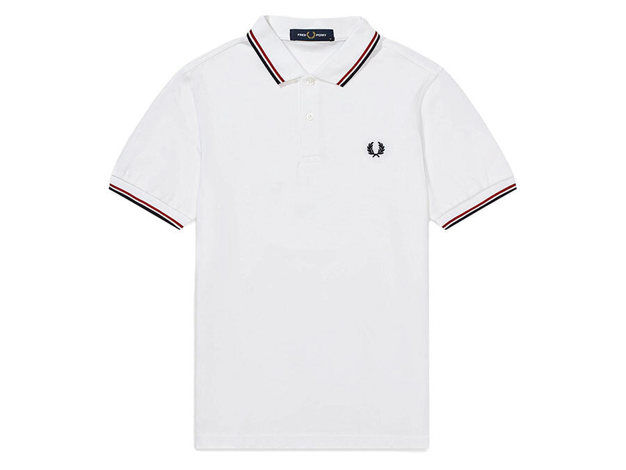 POLO FRED PERRY TWIN TIPPED WHITE