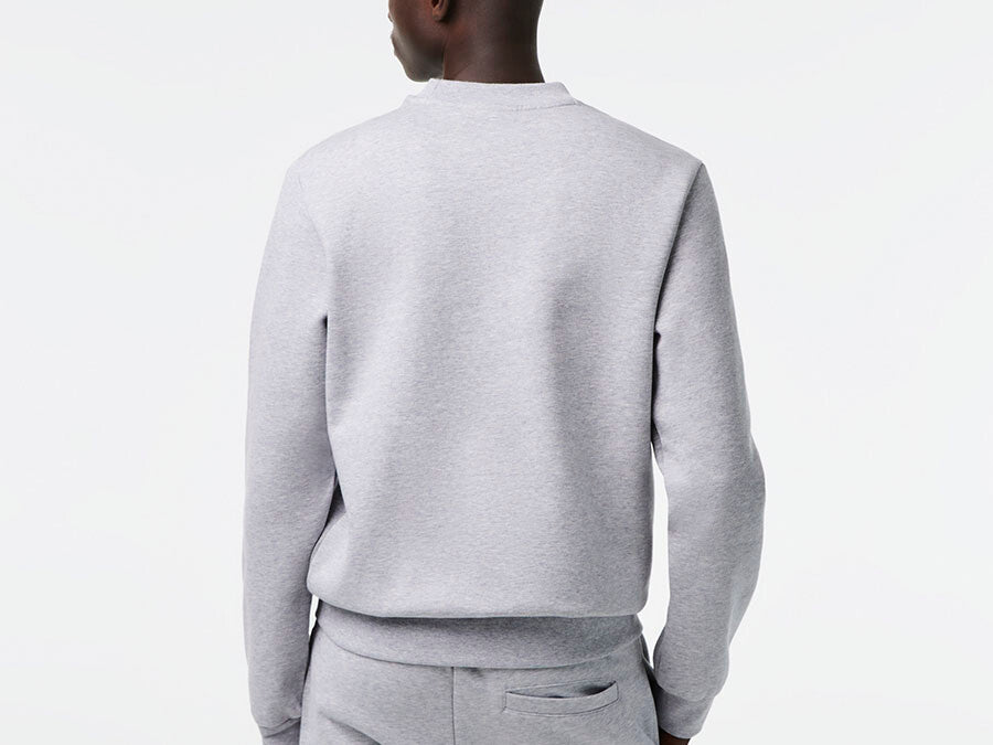 SUDADERA LACOSTE CREW SILVER CHINE GREY