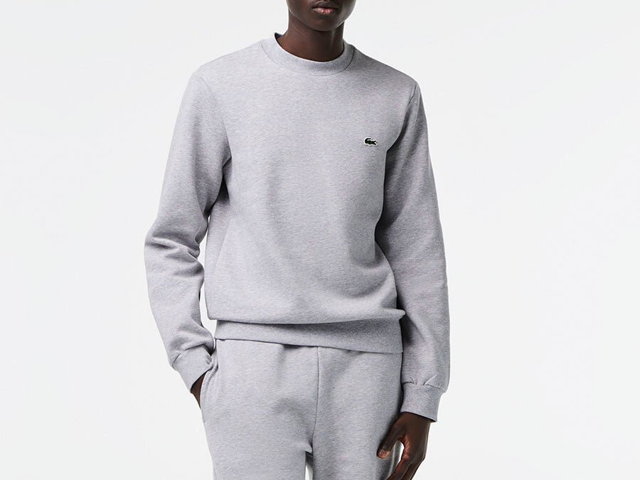 SUDADERA LACOSTE CREW SILVER CHINE GREY
