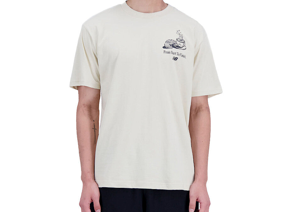 NEW BALANCE ESSENTIALS CAFE JAVA COTTON JERSEY T-S