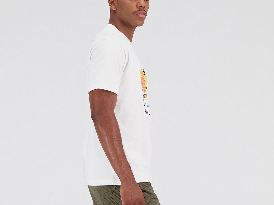 NEW BALANCE HOOPS COTTON JERSEY SHORT SLEEVE T-SHI