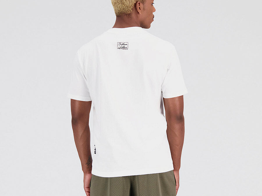 NEW BALANCE HOOPS COTTON JERSEY SHORT SLEEVE T-SHI