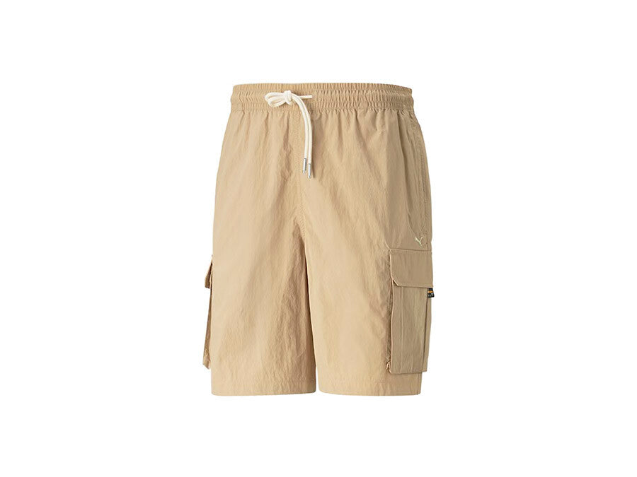 PUMA MMQ LIGHTWEIGHT UTILITY SHORTS BEIGE
