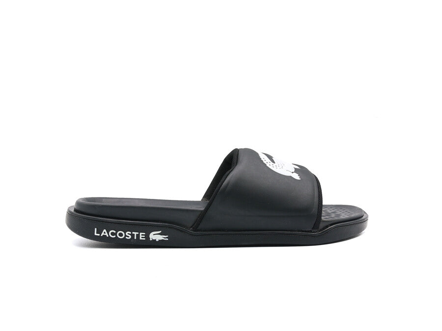 LACOSTE CROCO SLIDE BLACK GREEN