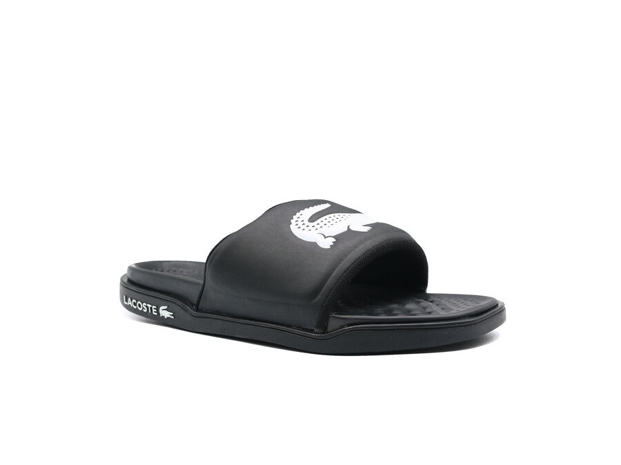 LACOSTE CROCO SLIDE BLACK GREEN