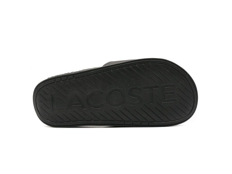LACOSTE CROCO SLIDE BLACK GREEN