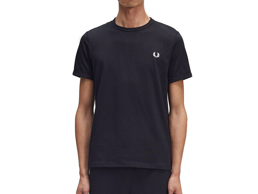 CAMISETA FRED PERRY RINGER BLACK