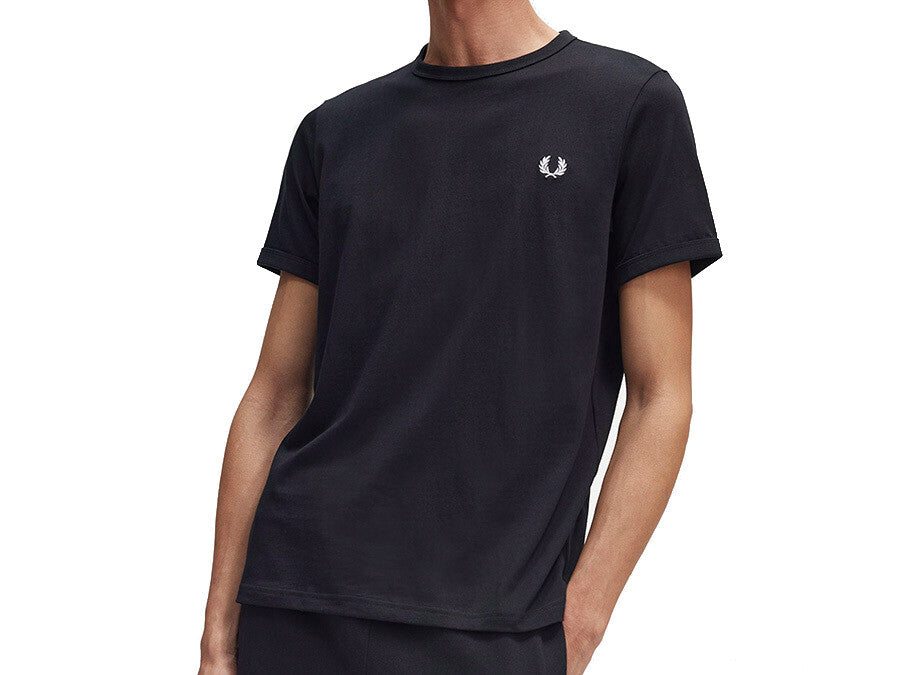CAMISETA FRED PERRY RINGER BLACK