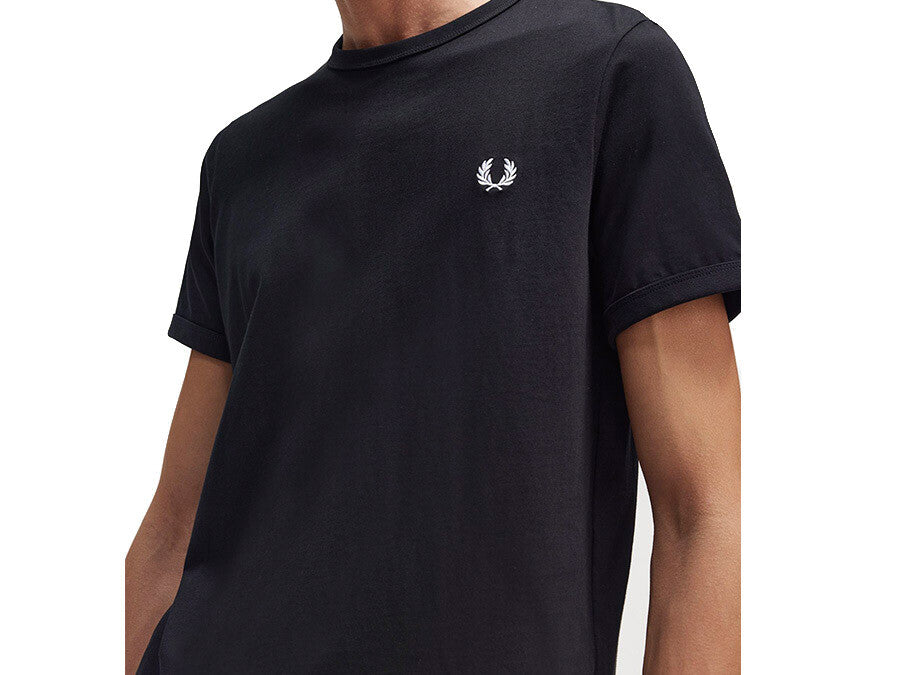 CAMISETA FRED PERRY RINGER BLACK