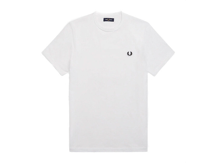 CAMISETA FRED PERRY RINGER WHITE