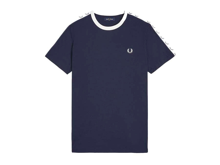 CAMISETA FRED PERRY TAPE RINGER BLUE
