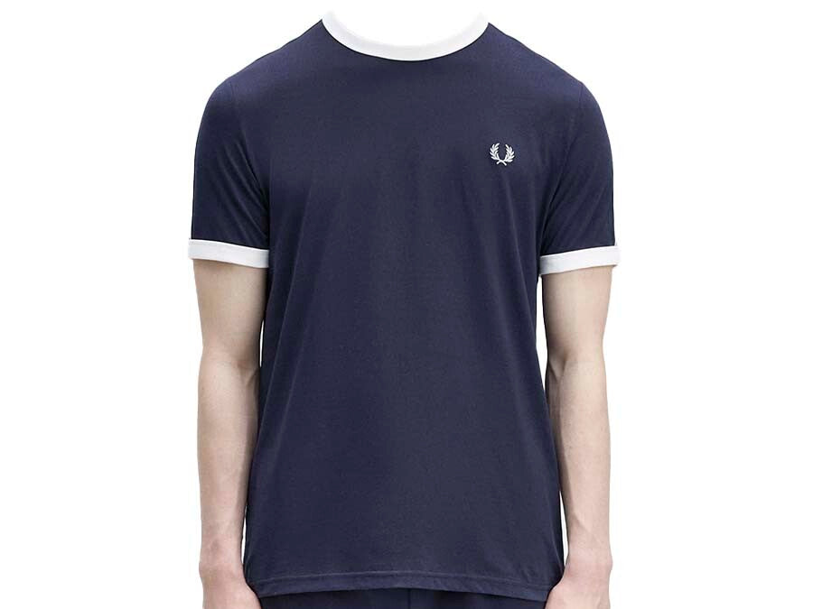 CAMISETA FRED PERRY TAPE RINGER BLUE
