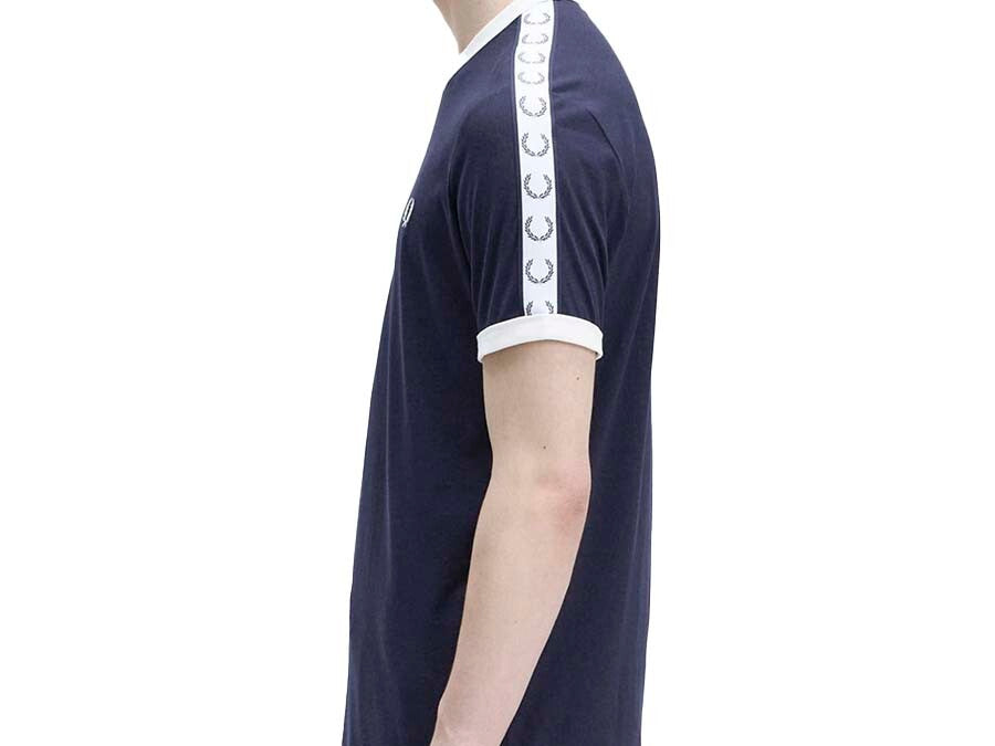 CAMISETA FRED PERRY TAPE RINGER BLUE