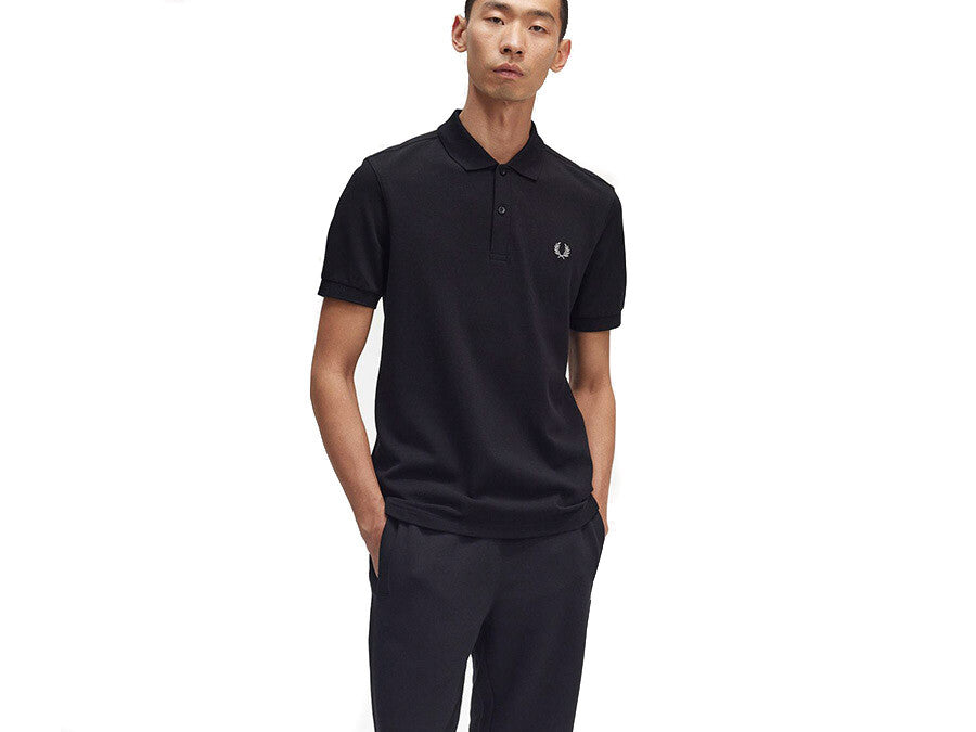 POLO FRED PERRY PLAIN BLACK