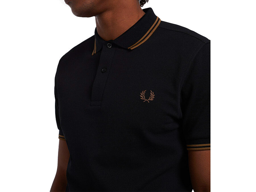 POLO FRED PERRY TWIN TIPPED BLACK