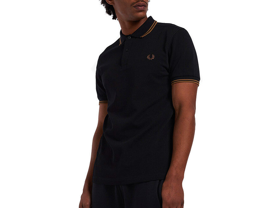 POLO FRED PERRY TWIN TIPPED BLACK