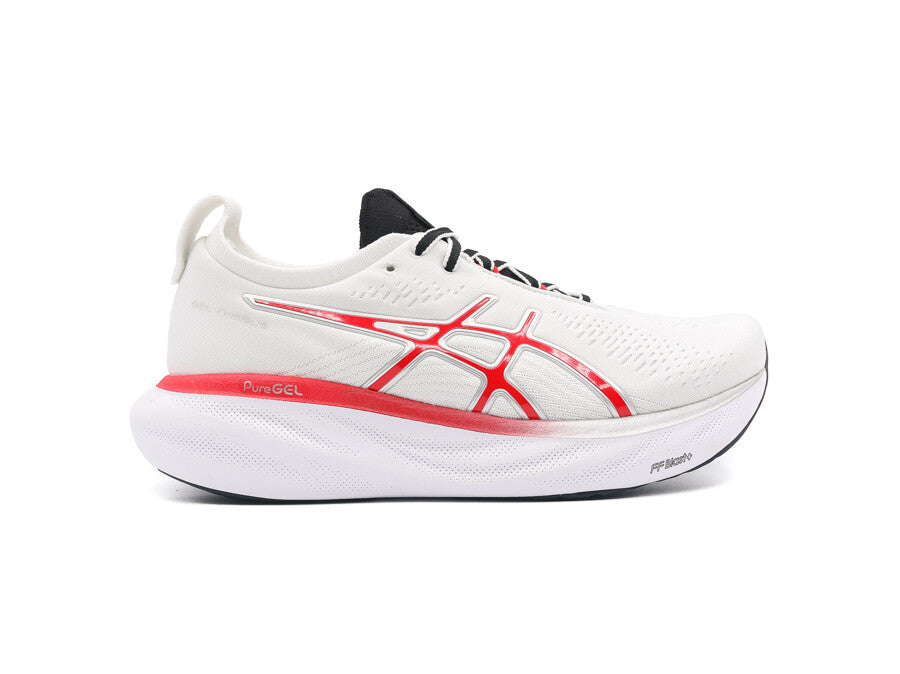 ASICS GEL-NIMBUS 25 ANNIVERSARY WHITE CLASSIC RED