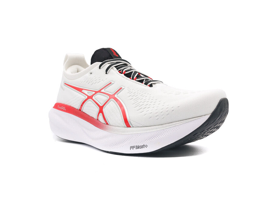 ASICS GEL-NIMBUS 25 ANNIVERSARY WHITE CLASSIC RED