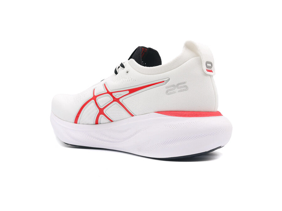 ASICS GEL-NIMBUS 25 ANNIVERSARY WHITE CLASSIC RED