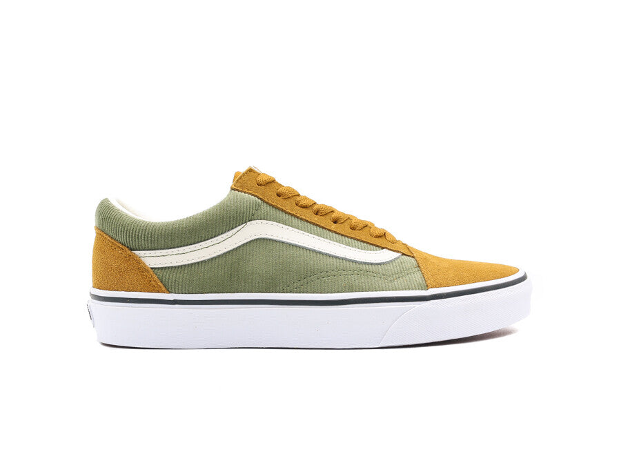 VANS OLD SKOOL MINI CORD GREEN BROWN
