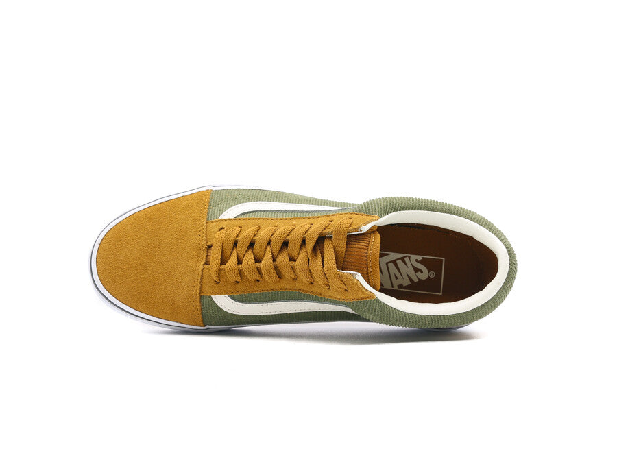 VANS OLD SKOOL MINI CORD GREEN BROWN