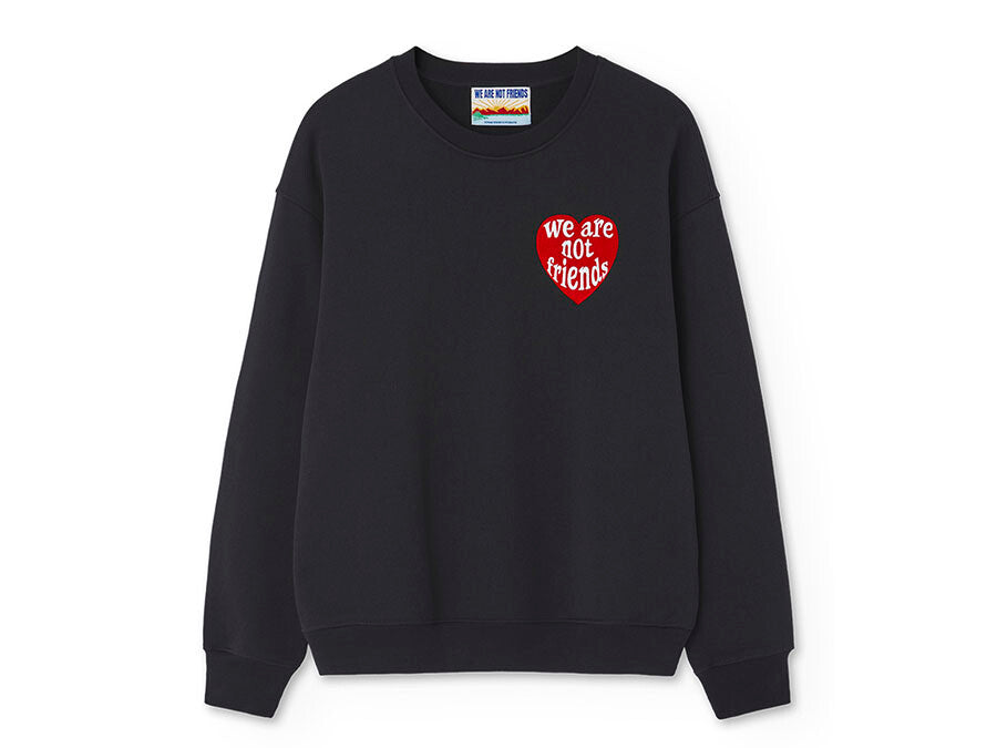 SUDADERA WE ARE NOT FRIENDS LOVE 4 YOU BLACK