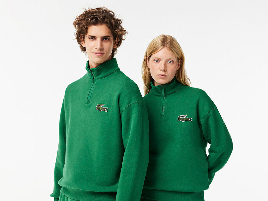 SUDADERA LACOSTE ZIP GREEN ROCKET