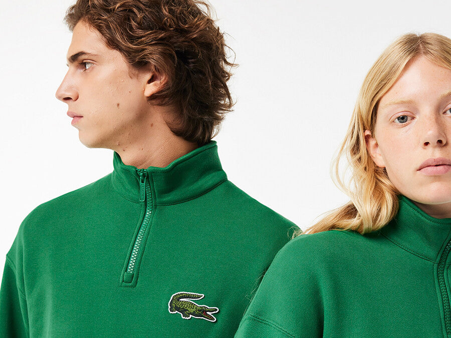 SUDADERA LACOSTE ZIP GREEN ROCKET