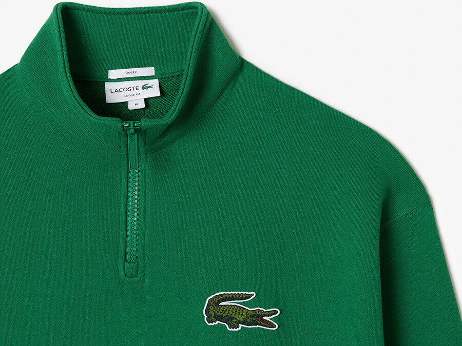 SUDADERA LACOSTE ZIP GREEN ROCKET