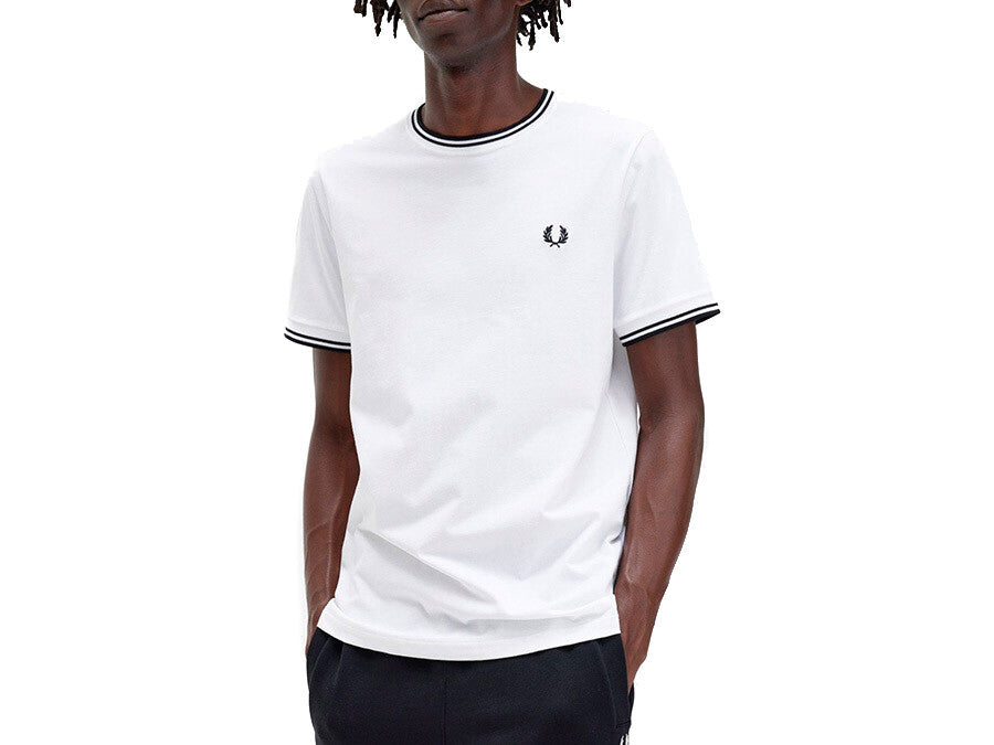 CAMISETA FRED PERRY TWIN TIPPED WHITE