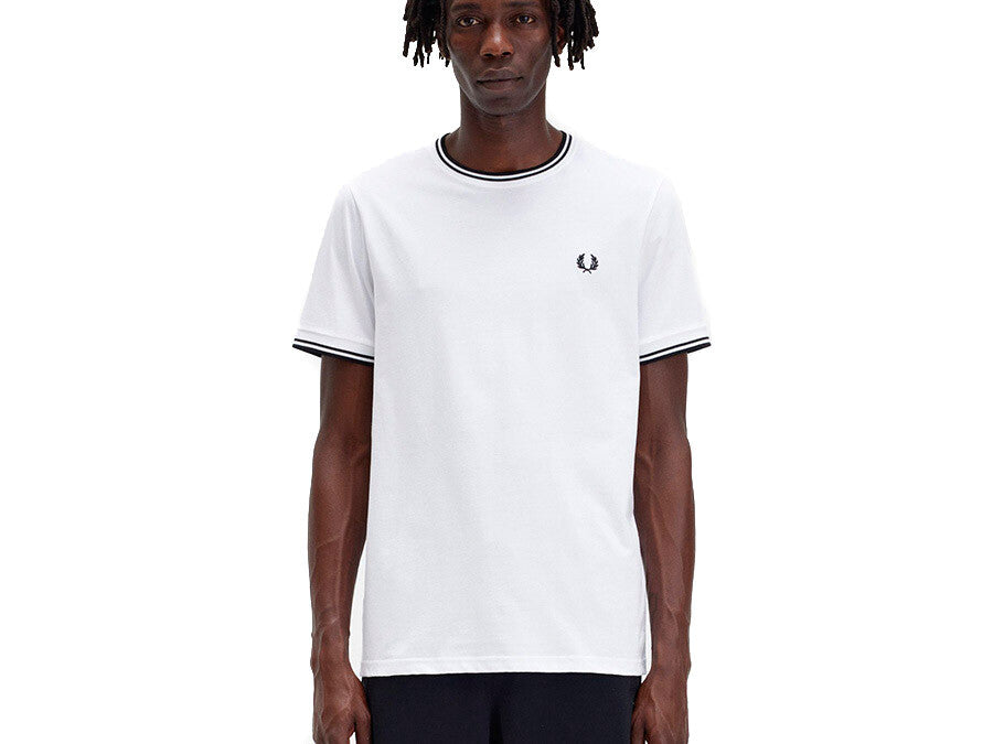 CAMISETA FRED PERRY TWIN TIPPED WHITE
